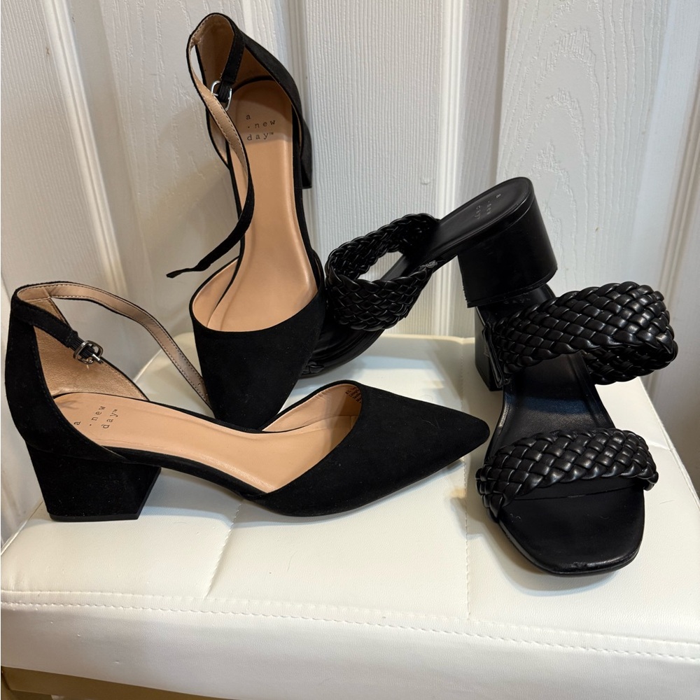 Black Women's Block Heel Shoes